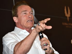 Arnold Schwarzenegger has an odd partner in crime