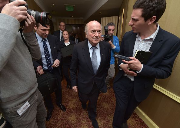 Sepp Blatter Arrives in Belfast Ahead of the The International Football Association Board AGM