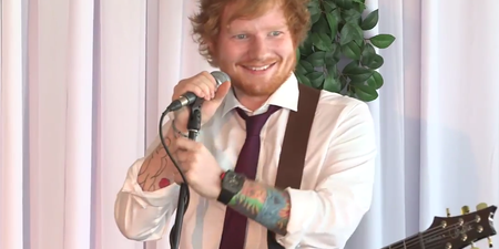 Video: Ed Sheeran plays surprise gig at struggling couple’s wedding