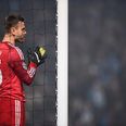 Akinfeev hit by flare in first minute of Montenegro v Russia