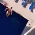 Video: This guy’s pool plunge from a hotel roof is absolutely insane…