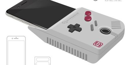 Awesome Game Boy clip-on for your iPhone 6