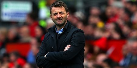 Aston Villa boss Tim Sherwood snaps his hamstring getting angry…his reaction is typical Sherwood (Video)