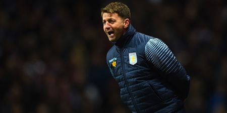Video: Villa boss Tim Sherwood ripping his gilet off in celebration makes great TV…