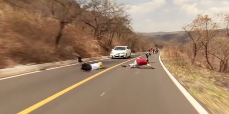 Video: Skateboarder survives this horrific-looking head-on crash with a car