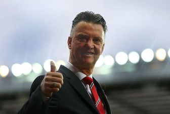 Louis van Gaal almost breaks into song during press conference