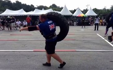Video: Graham Hicks drops 160kg weight on his foot at World’s Strongest Man