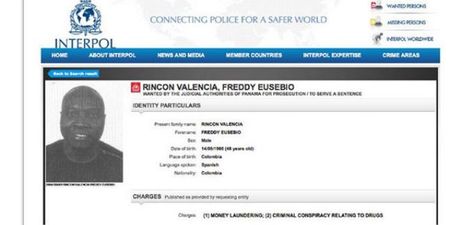 Former Colombia and Real Madrid star wanted by Interpol