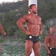 Russian world champion weightlifter Dmitry Klokov muscles in on bodybuilding show
