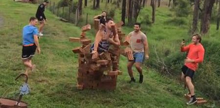 Video: Rugby League player smashes through brick wall in bid to win NRL contract