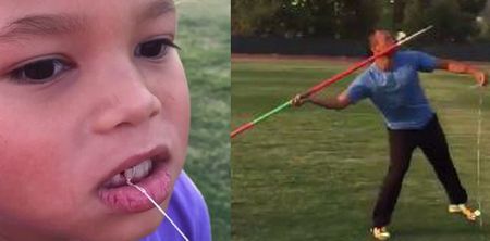 Video: Ex-Olympic gold medalist uses javelin to remove daughter’s tooth