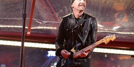 The Edge falls off stage as U2 kick off world tour in Vancouver (Video)