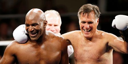 Mitt Romney faces Evander Holyfield in charity boxing match