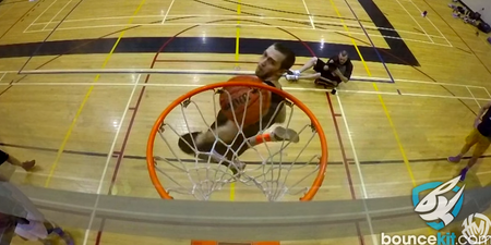 Canadian basketball player innovates the amazing ‘Lost and Found’ dunk