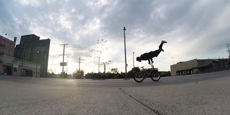 Video: BMX rider films dizzying freestyle footage