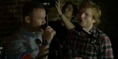 Video: Wayne Rooney tries to sing ‘Angels’ with Ed Sheeran, and fails miserably…