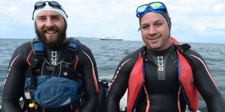 Chips, Coke and chocolate are powering these two swimmers 1,400km around Ireland