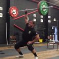 Video: World Champion Russian weightlifter Dmitry Klokov just snatching 90kg barbell with ONE hand