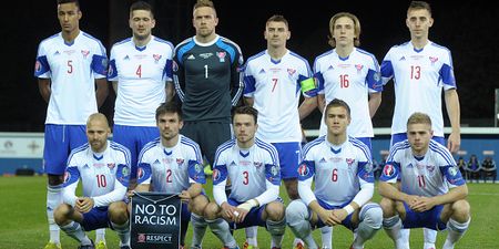 Video: Faroe Islands footballers celebrate historic double over Greece