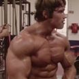 Arnold Schwarzenegger hits the weights with his son on his 22nd birthday (Video)