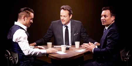 True Detectives Colin Farrell and Vince Vaughn play True Confessions on Tonight Show