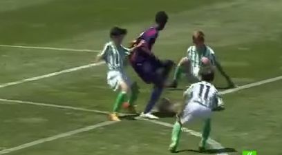 Barcelona wonderkid scores goal Messi would be proud of (video)