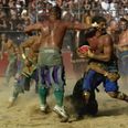 Italian players punch, kick and wrestle to victory in ultra-violent ‘historical football’