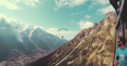 Ballsy parachutist nails landing in moving cable car (Video)