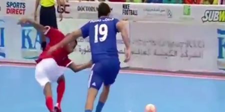 Chelsea striker Diego Costa takes Kuwait Futsal tournament very seriously (Video)
