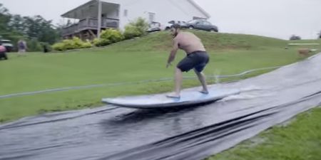 Video: Rich Froning celebrates Fourth of July with this awesome surfing waterslide