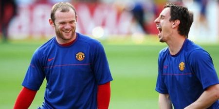 Manchester United hero Gary Neville is trolling Wayne Rooney on Twitter