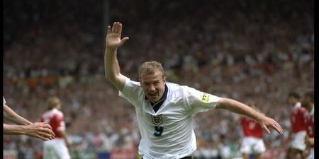 Video: Alan Shearer shows he never lost his finishing touch