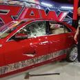 Video: Wrestler Brock Lesnar (accidentally) threw a car door at a fan