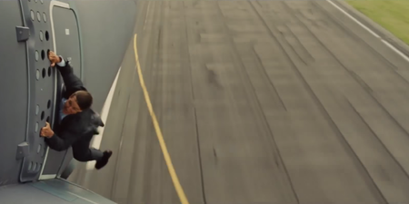 Watch Tom Cruise pull off insane plane stunt in Mission: Impossible – Rogue Nation