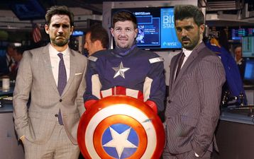 Steven Gerrard transforms from Captain Marvel into Captain America