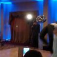 Video: Bridesmaid floored by flying groomsman