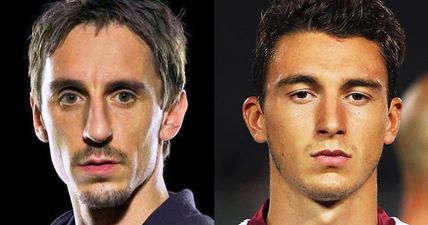 Gary Neville highlights uncanny resemblance between himself and United newboy Matteo Darmian