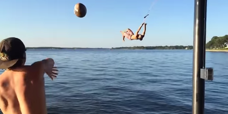 Epic backflip catch takes skill and agility to a new level (Video)