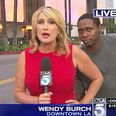 Videobomber scares the bejesus out of this news reporter live on air