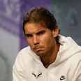 Rafael Nadal cramps up in the middle of victory speech (Video)