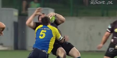 Watch this massive collision between two Polish rugby players (Video)