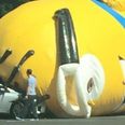 Enormous inflatable Minion causes havoc in Dublin…
