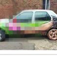 Car for sale after vandals spray seven-foot penis on it (NSFW)