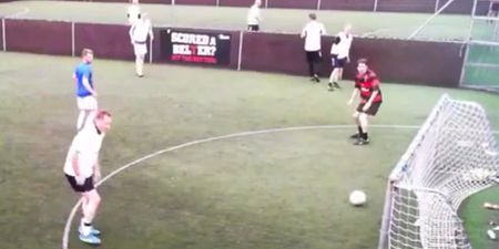This 5-a-side keeper can’t even save his own blushes (Video)