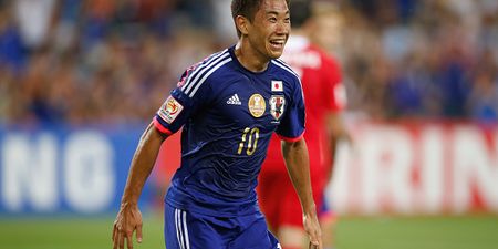 Watch former Manchester United midfielder Shinji Kagawa score past 55 kids