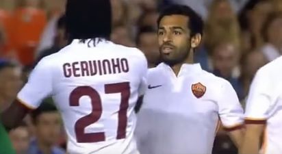 Gervinho hits both posts before Salah scores for Roma (video)