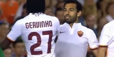 Gervinho hits both posts before Salah scores for Roma (video)