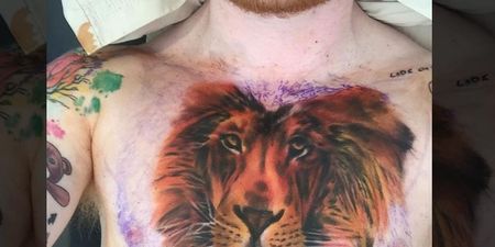 Ed Sheeran gets Cecil the lion etched across his chest…