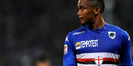 Eto’o scores eye-catching brace for his latest team (video)