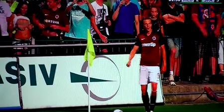 Sparta Prague performs striptease in the stands